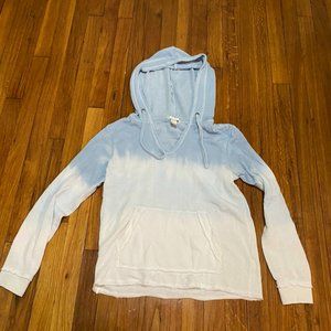 LAST CHANCE - Light Blue Cream Ombre Hoodie S